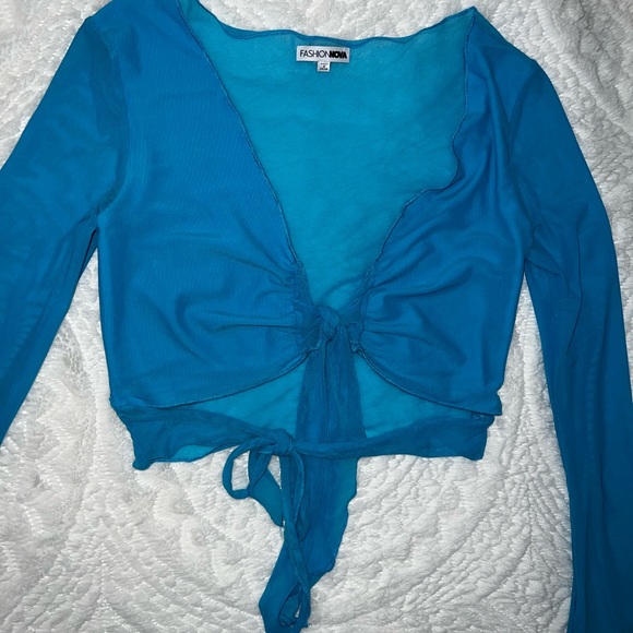 Blue 2 Piece Skirt Set - Picture 3 of 10